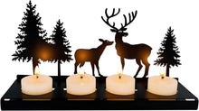 Schwarzer Metall-Kerzenhalter für Adventskranz 4cm Teelicht