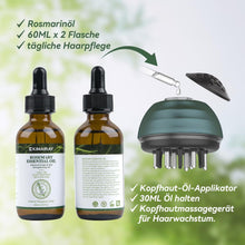 Rosmarinöl Haarwachstum Set 120ML Massagebürste Applikator