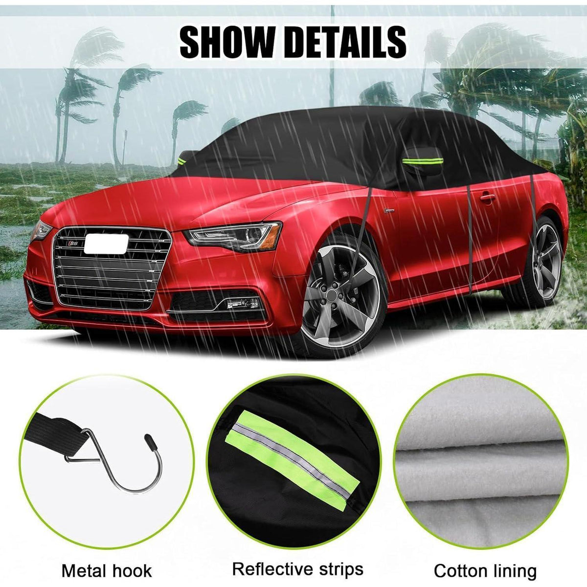 Halbgarage Autoabdeckung Audi A5/S5/RS5 Cabrio 2007-2023