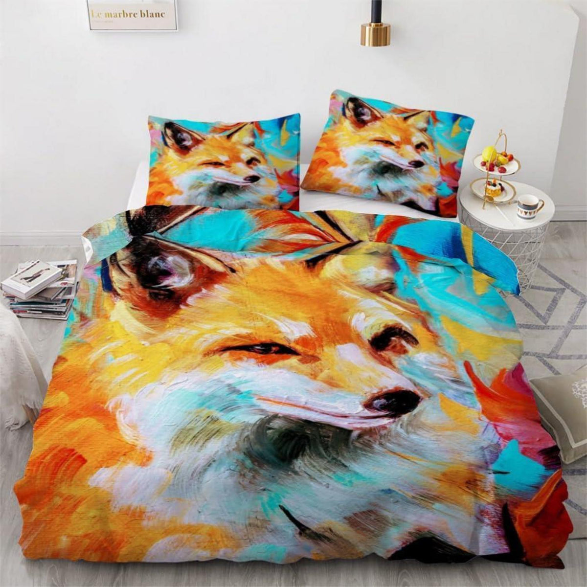 ROUSKI Bettwäsche Fuchs 220x240 cm 3tlg. Mikrofaser Bettbezug Set