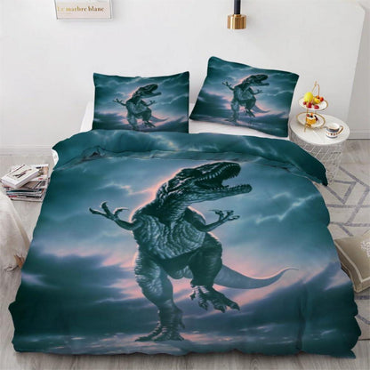 Dinosaurier Bettwäsche-Set 220x240 cm | 3-teilig Mikrofaser