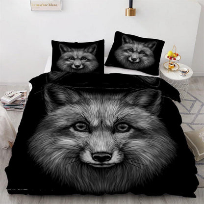 Fuchs Kinderbettwäsche 135x200 cm 4tlg. Mikrofaser Wendebettwäsche
