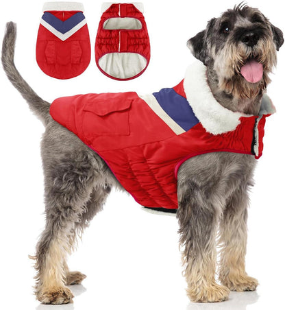 Hundemantel Winterjacke Klettverschluss Reflektorstreifen Rot XXXL