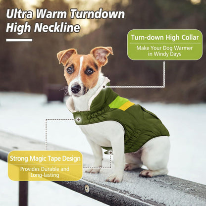 Hundemantel Winter Warm Medium Hund Jacke Klettverschluss Reflektoren