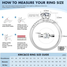 Moissanite Verlobungsring Damen 1 Karat VVS1 D 925 Silber