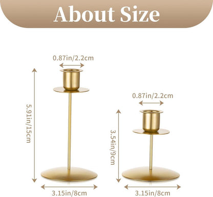 Kerzenhalter Stabkerze Gold Metall 12 Stück 9cm