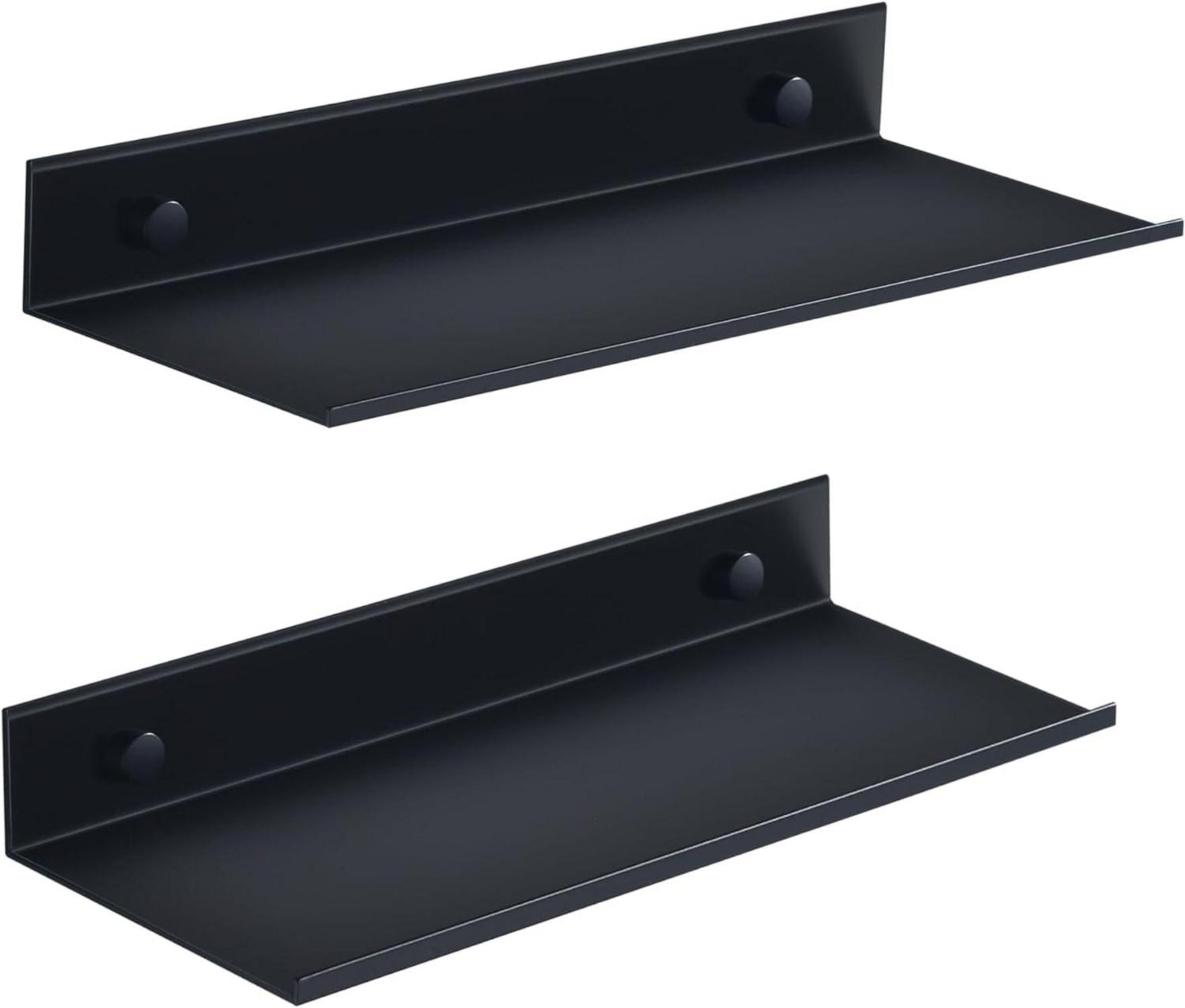Schwarzes Duschablage Wandregal Set 2er 30cm Badezimmer Regal HNVNER