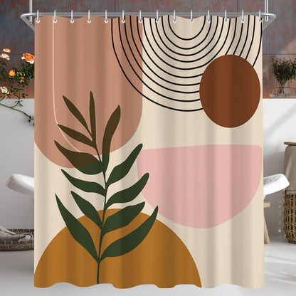 Duschvorhang Sonne Blätter Textil
