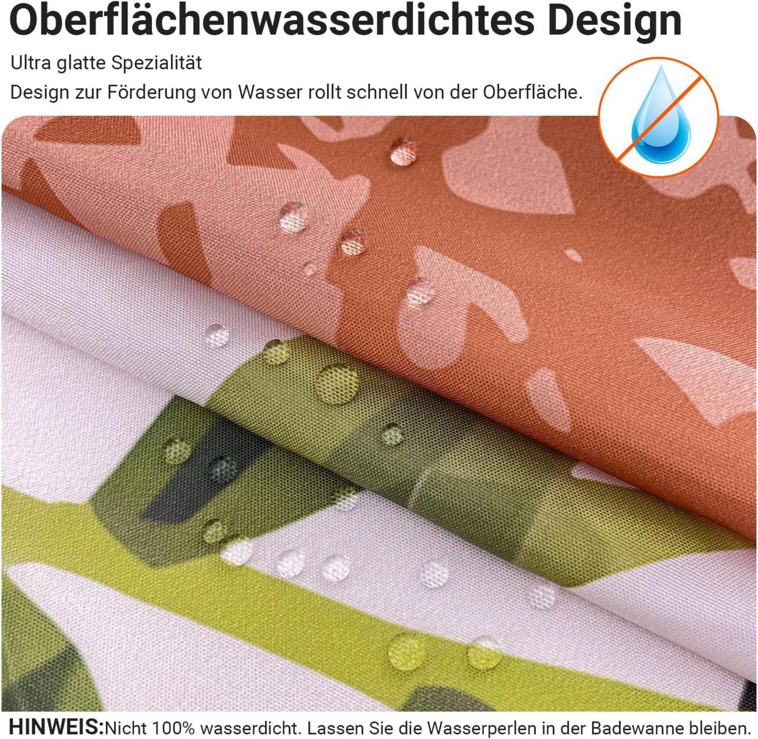 Duschvorhang 240x200cm Sonne Blätter