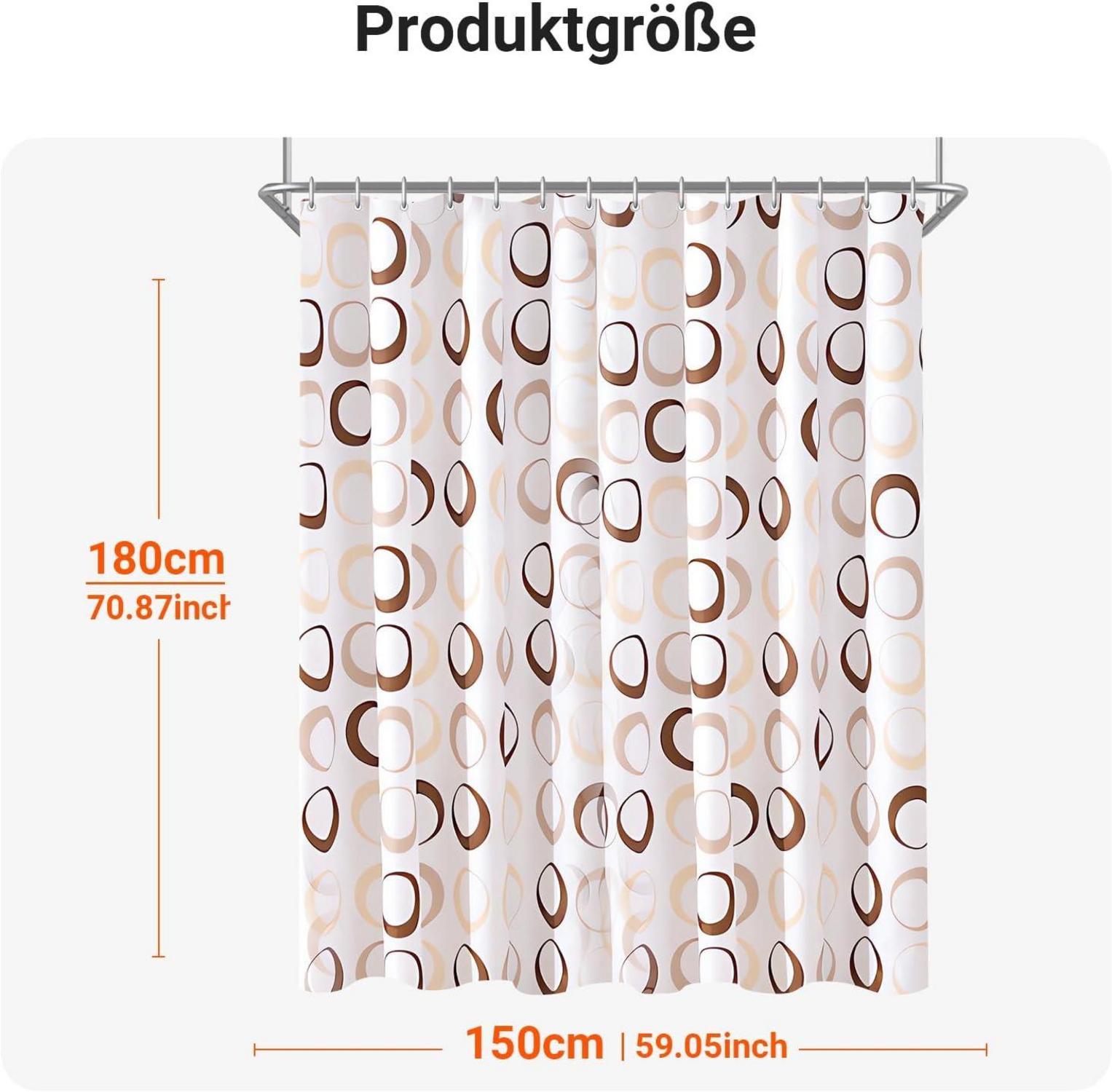 Duschvorhang 150x180cm Kamelfarbe