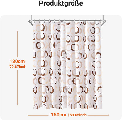 Duschvorhang 150x180cm Kamelfarbe