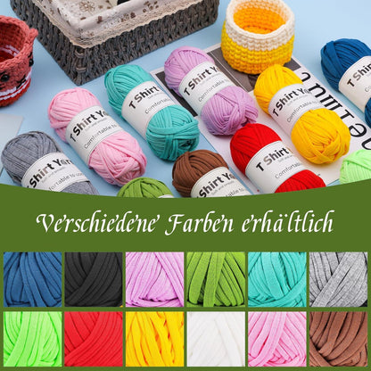 T-Shirt-Garn-Set 100g Häkelgarn Baumwolle Strickgarn Olivgrün