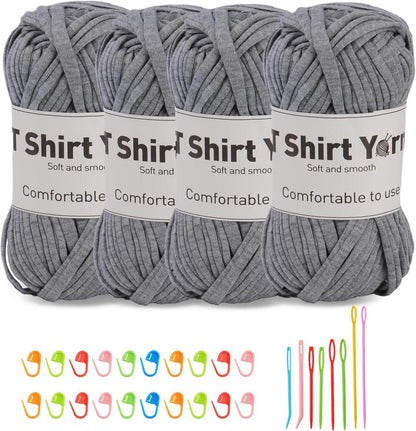 Häkelgarn-Set 4er-Pack Strickgarn Baumwollgarn 100g, weiches Garn