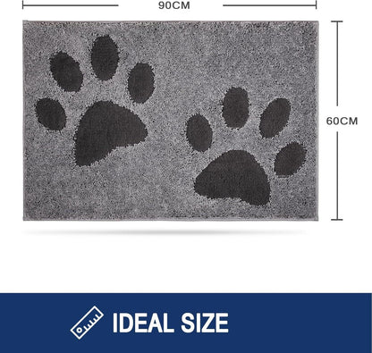 Schmutzfangmatte waschbar 60x90 cm Grau rutschfeste