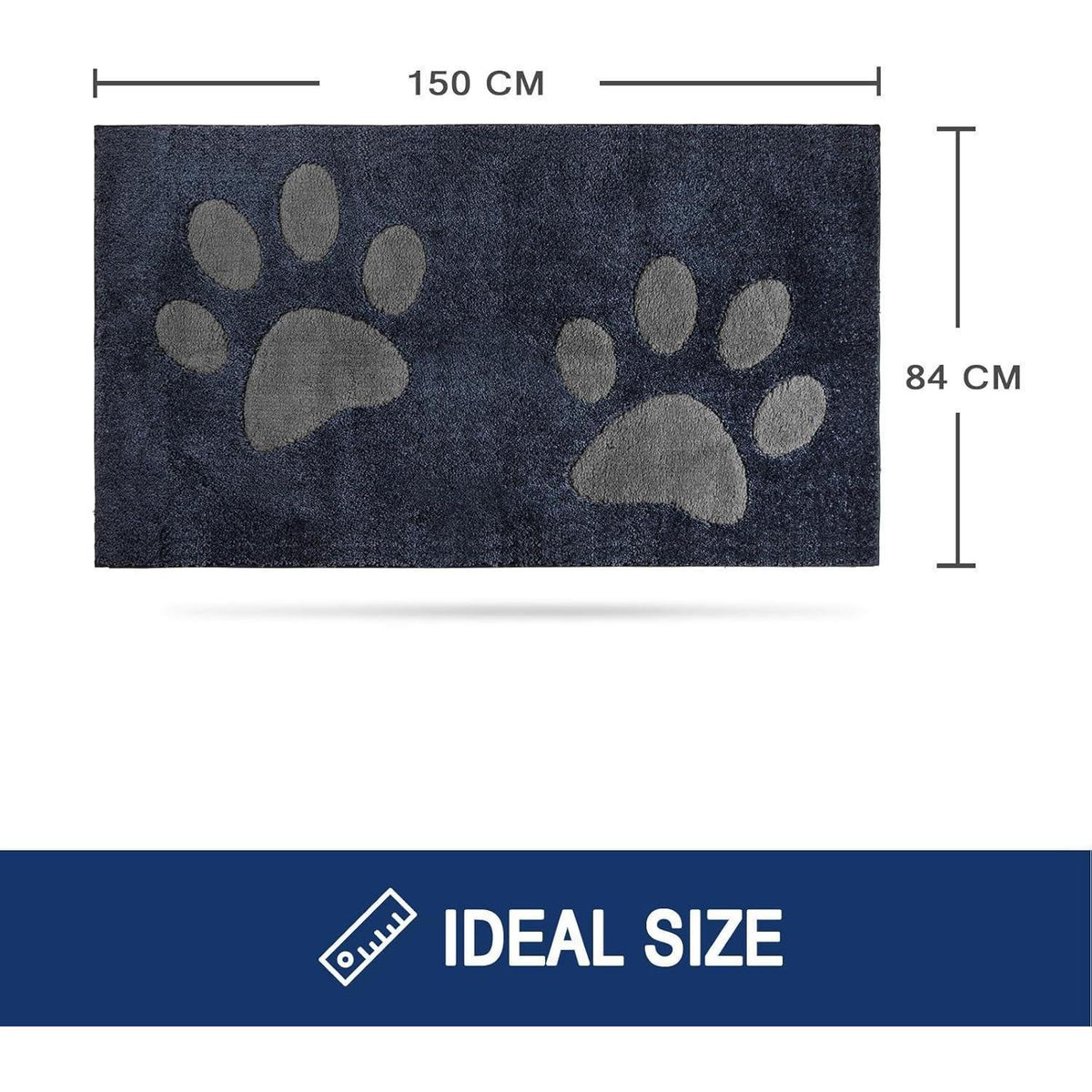 Waschbare Fußmatte 84x150 cm – Schmutzfangmatte für Innenbereich