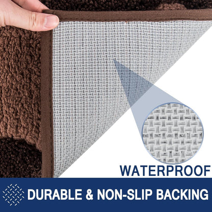 Schmutzfangmatte 80x120cm waschbar Fußmatte braun rutschfest wasserdicht