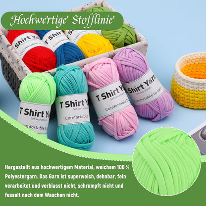 Baumwollgarn Set 4er-Pack Häkelgarn Strickgarn 100g - Grün