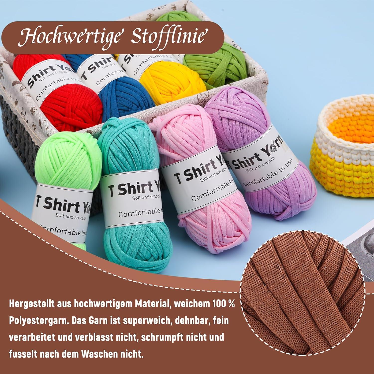 Häkelgarn-Set 4er-Pack 100g Baumwollgarn weiches großes Garn braun