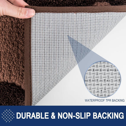 Waschbare Fußmatte Braun 84x150 cm – Schmutzfangmatte Innenbereich