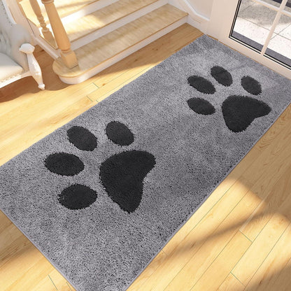 Waschbare Fußmatte Grau 80x178 cm – Schmutzfangmatte Innenbereich