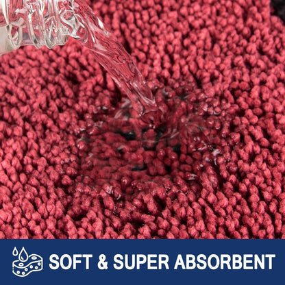 Schmutzfangmatte waschbar 80x178cm rutschfeste Fußmatte nasse Pfoten Rot