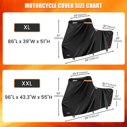Motorradabdeckung 420D Harley Davidson Road King wasserdicht Outdoor 1XL