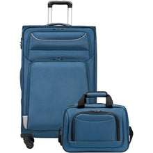 COOLIFE Koffer Trolley 4 Rollen Stoffkoffer TSA-Schloss Set