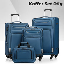 COOLIFE Koffer Set 4tlg Schwarz Stoffkoffer Handgepäck
