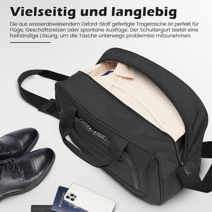 COOLIFE Koffer Set 4tlg Schwarz Stoffkoffer Handgepäck