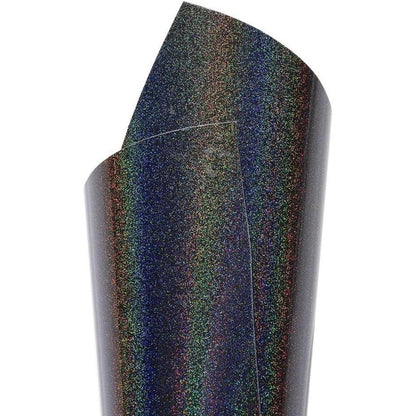 Graue Autofolie mit Regenbogen-Effekt – Car Wrapping Folie 75x152cm