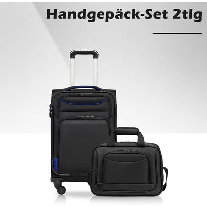 COOLIFE Koffer Trolley Set 4 Rollen Handgepäck TSA-Schloss