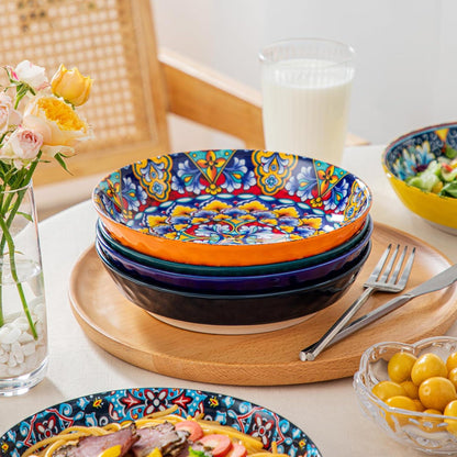 Vancasso SIMI Pastateller Steinzeug Suppenteller bunte Mehrzweckschalen 950ml