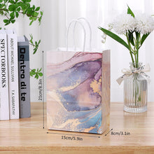 16er Set Kraftpapiertüten Geschenktüten mit Henkel 21x15x8cm