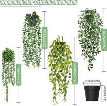 Kunst Hängepflanzen Set 4 Stück 65 cm Topf Indoor Outdoor