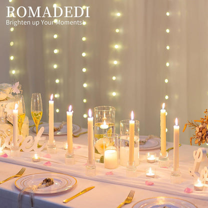 Glas Kerzenhalter Stabkerze Hochzeit Deko 10er Set Transparent
