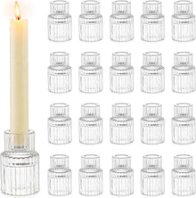 Glas Kerzenhalter Stabkerzen 20er Set Hochzeit Party Weihnachten