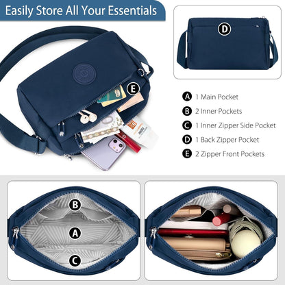 Kleine Crossbody Bag Damen Verstellbarer Schultergurt Umhängetasche