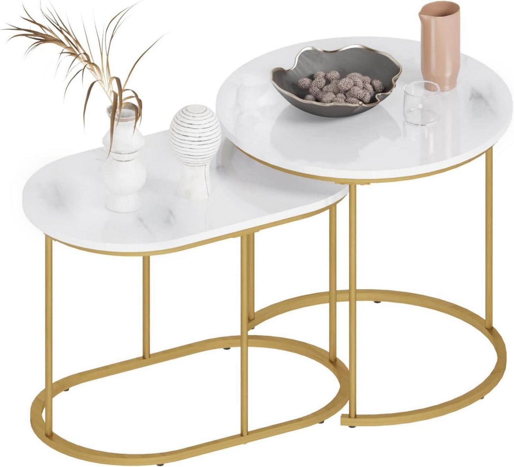 Satztisch Set 2er Wohnzimmer Beistelltisch Couchtisch Pflanztisch