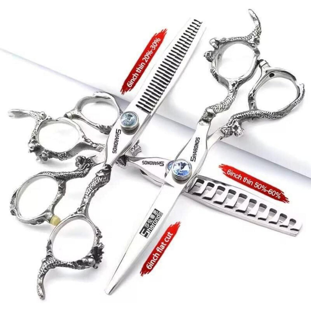 Professionelle Friseurschere 6-8 Zoll 440C Stahl Set