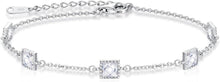 Geburtsstein Armband Damen Silber 925 Zirkonia Verstellbar ArmketteSEO
