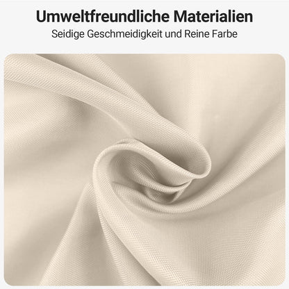 Duschvorhang Beige 220x180cm Antischimmel Textil Wasserabweisend waschbar