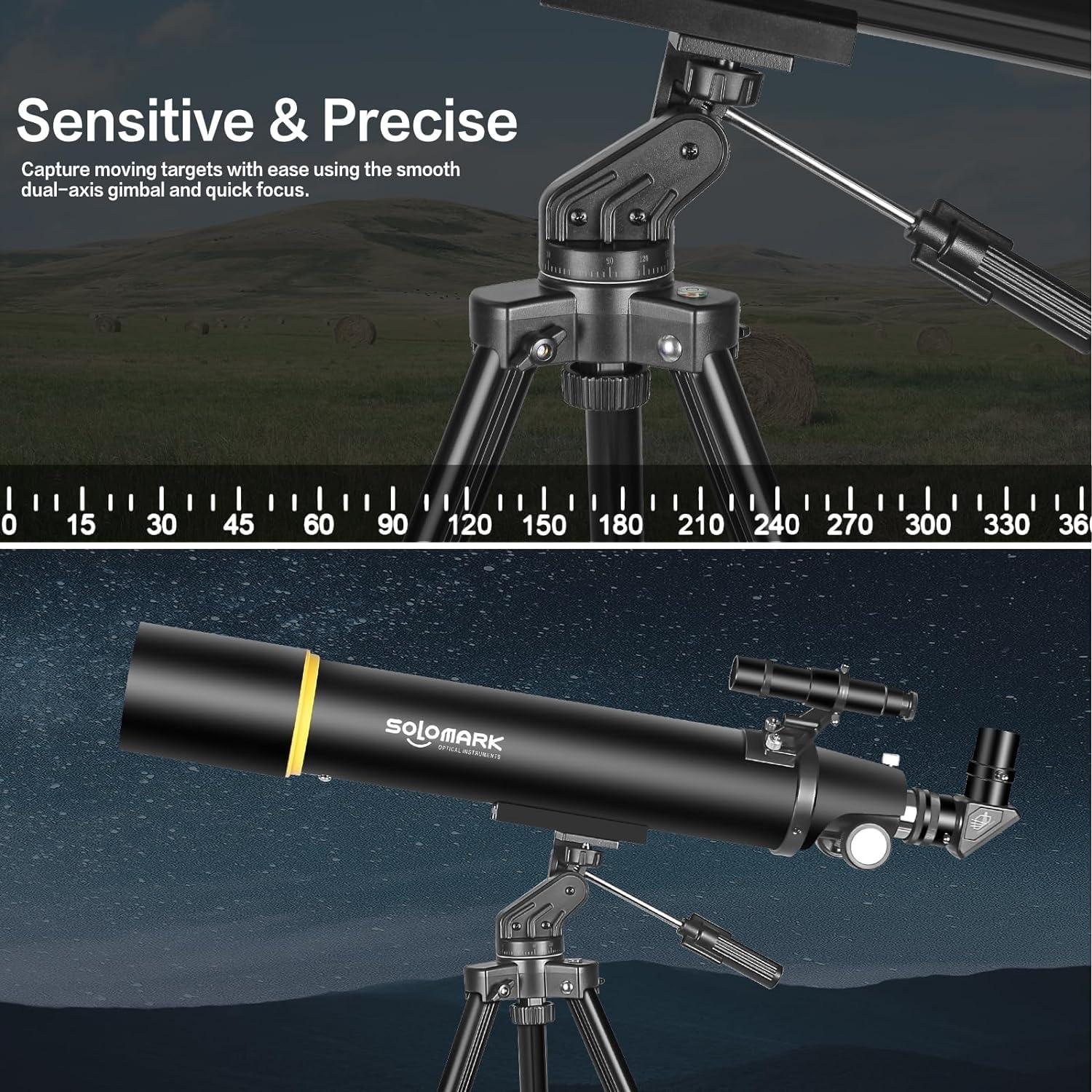 Professionelles 80mm Refraktor Teleskop für Astronomie
