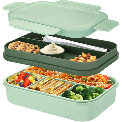 Lunchbox 2000ml Bento Box mit Besteck, auslaufsicher
