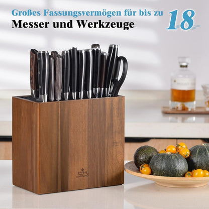 Messerblock Akazienholz Kunststoffdeckel 24 Messerhalter