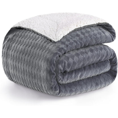 Flauschige Decke 200x230cm Kuscheldecke Sherpa Wohndecke