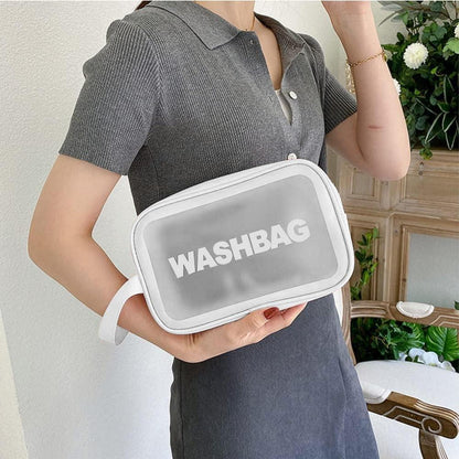 Transparente PVC Kulturbeutel Set Reise Kosmetiktasche Organizer 4er