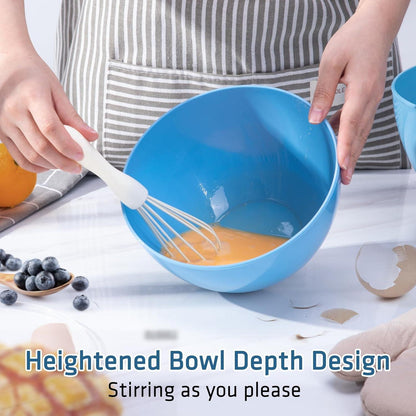 Große Salatschüssel Set BPA-frei Stapelbar Mixing Bowl Set