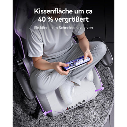 AutoFull Gaming Stuhl mit breiterem Sitzkissen