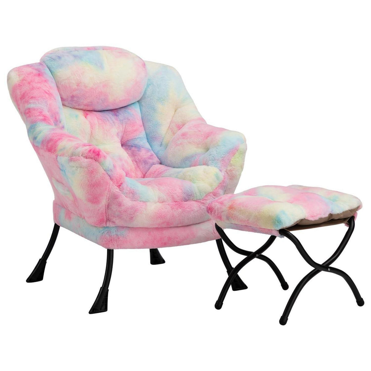 Ohrensessel mit Hocker – Bequemer Lesesessel für Wohnzimmer