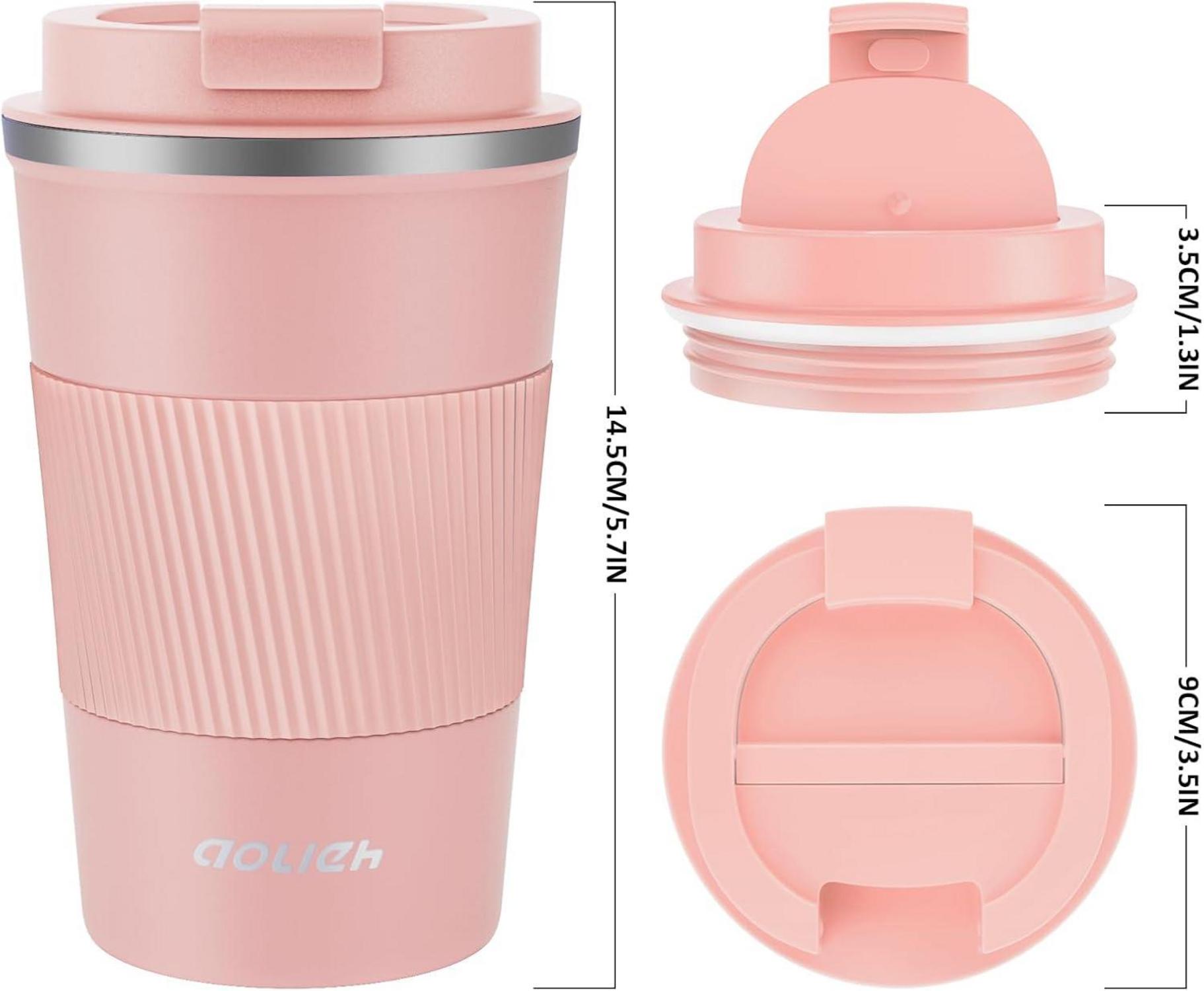 Thermobecher Kaffeebecher Auslaufsicherer Deckel Isolierbecher Travel Mug Orange